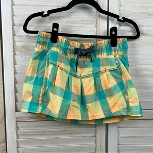Lululemon Leader Of the Track Plaid Skirt Skort 4